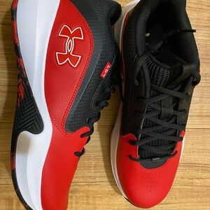 Under Armour Red and Black Sneakers